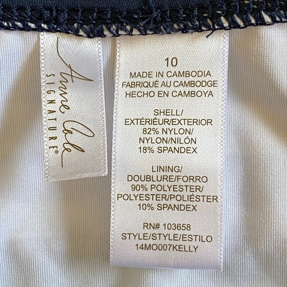 Anne Cole Signature I 2014 I Colorblock Stripe Maillot Halter Tie I Kelly Green - Picture 3 of 16